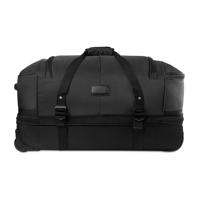 High Sierra® Fairlead 22" Drop Bottom Wheeled Duffel - Mercury-Black - 2