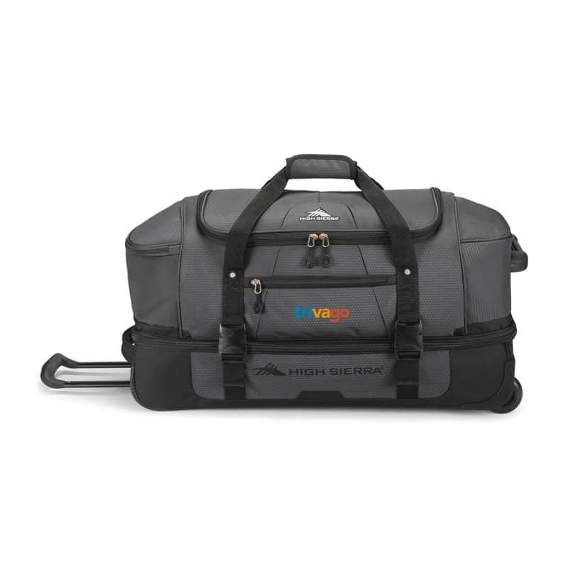 High Sierra® Fairlead 28" Drop Bottom Wheeled Duffel - Mercury-Black - 6