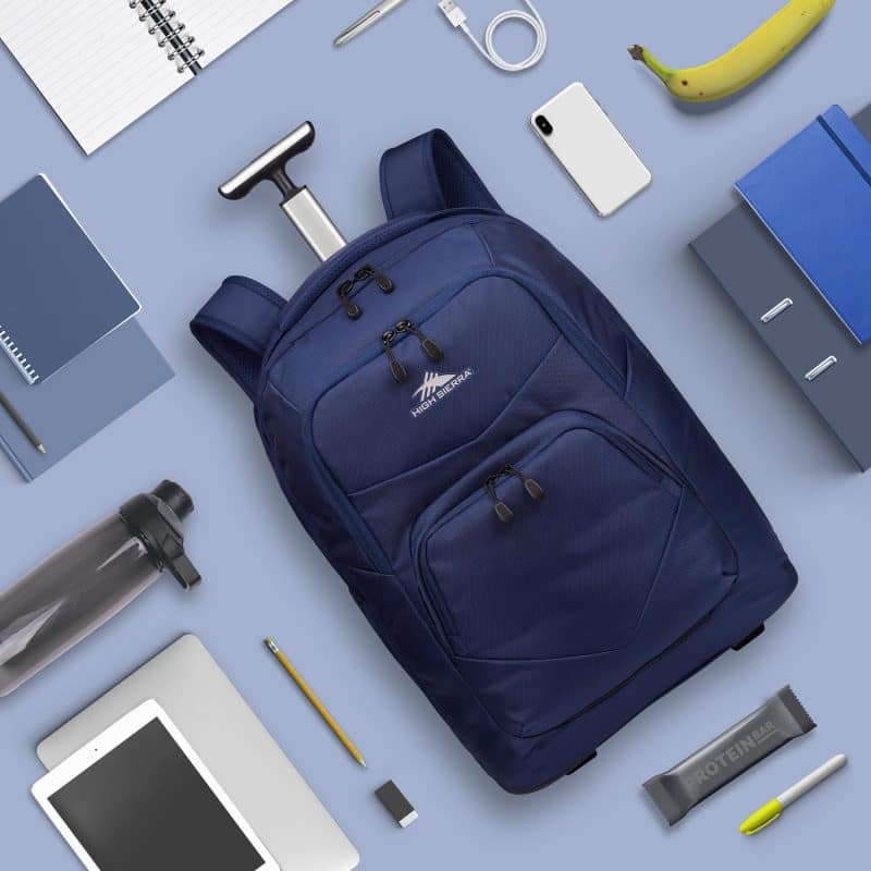 High Sierra® Freewheel Pro Wheeled Backpack - True Navy - 4