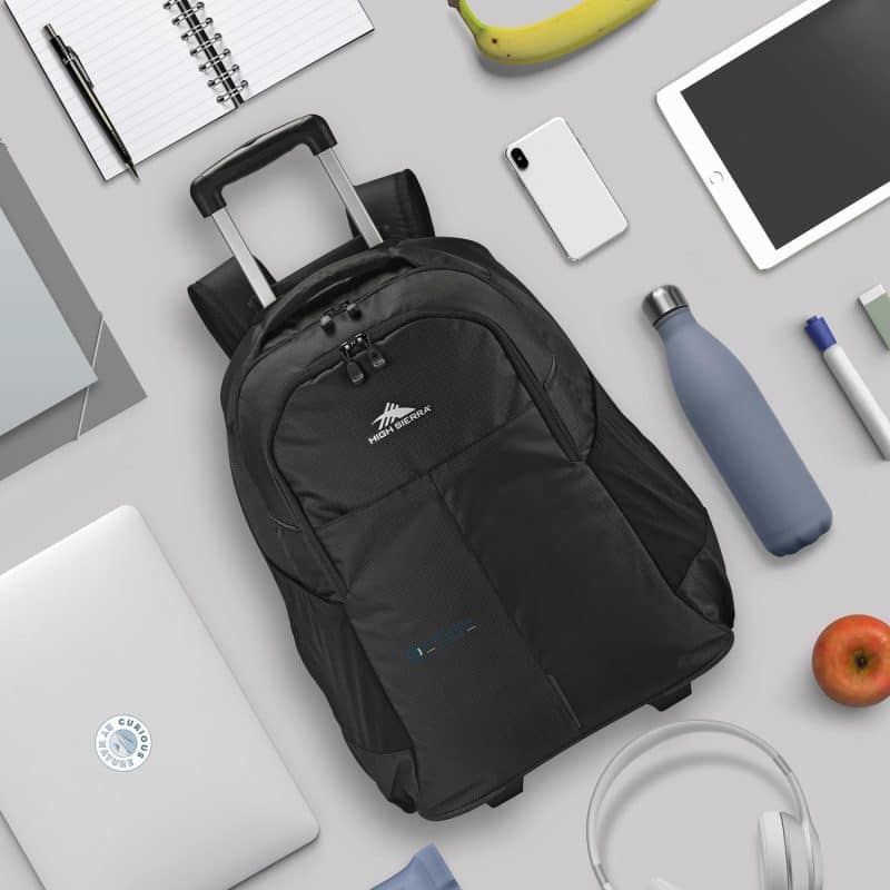 High Sierra® Powerglide Pro Wheeled Backpack - Black - 6
