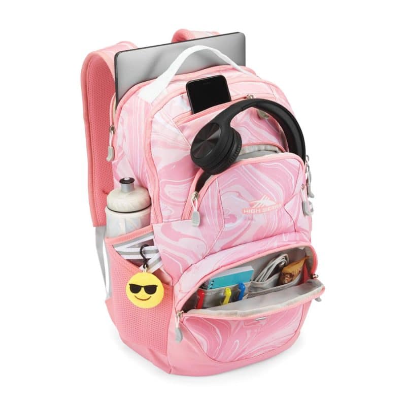 High Sierra® Swoop SG Laptop Backpack - Pink Marble-Bubblegum Pink - 3