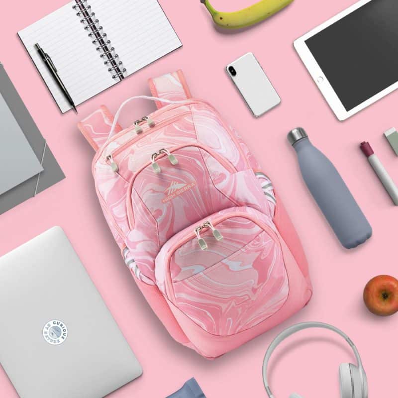 High Sierra® Swoop SG Laptop Backpack - Pink Marble-Bubblegum Pink - 6