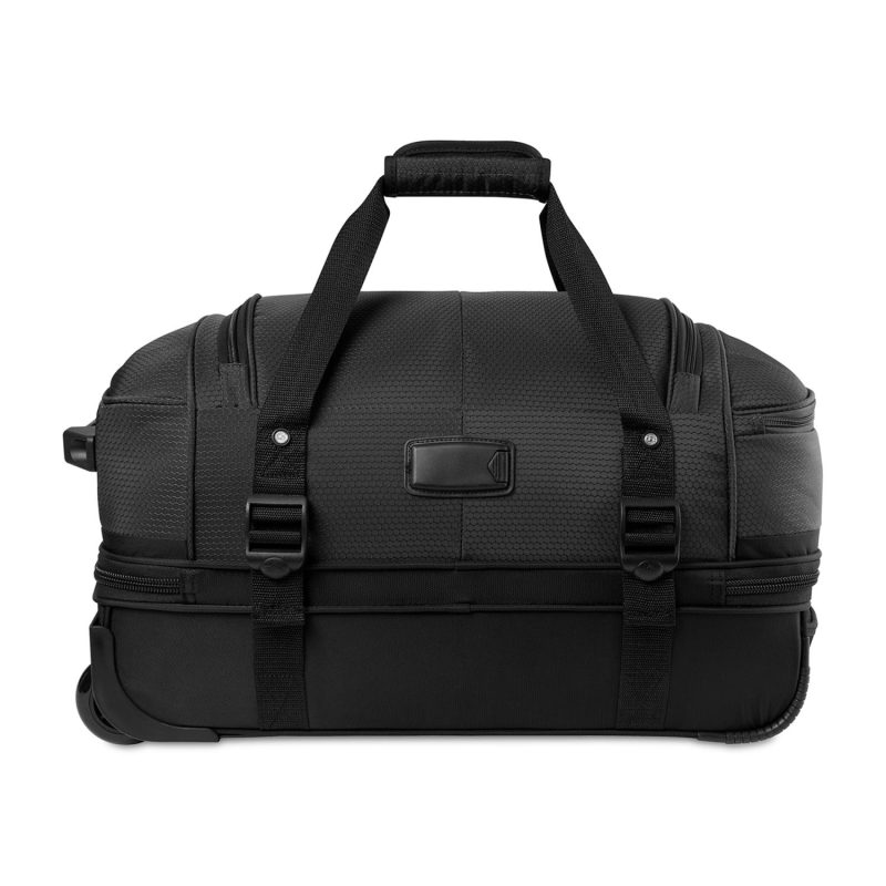 High Sierra Fairlead 22" Drop Bottom Wheeled Duffel - Mercury-Black - 3