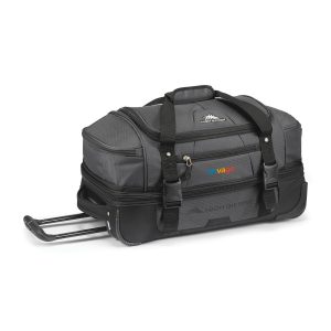 High Sierra Fairlead 22" Drop Bottom Wheeled Duffel - Mercury-Black