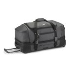 High Sierra Fairlead 28" Drop Bottom Wheeled Duffel - Mercury-Black - 1