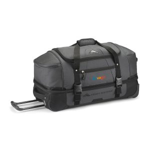 High Sierra Fairlead 28" Drop Bottom Wheeled Duffel - Mercury-Black