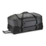 High Sierra Fairlead 34" Drop Bottom Wheeled Duffel - Mercury-Black - 1