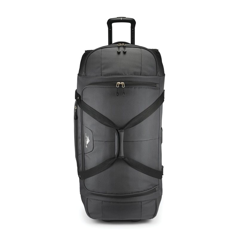 High Sierra Fairlead 34" Drop Bottom Wheeled Duffel - Mercury-Black - 3