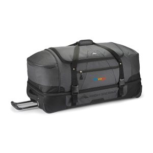 High Sierra Fairlead 34" Drop Bottom Wheeled Duffel - Mercury-Black