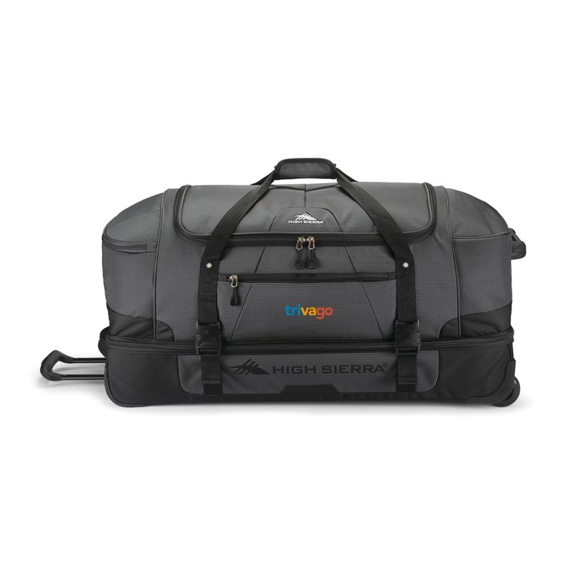 High Sierra Fairlead 34" Drop Bottom Wheeled Duffel - Mercury-Black - 4