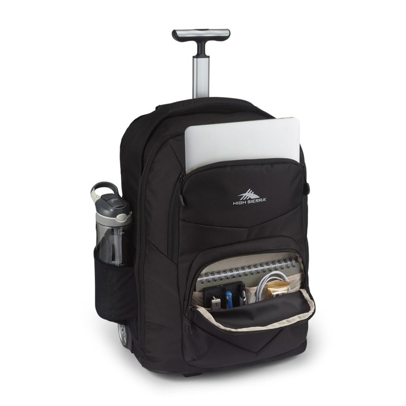High Sierra Freewheel Pro Wheeled Backpack - Black - 3