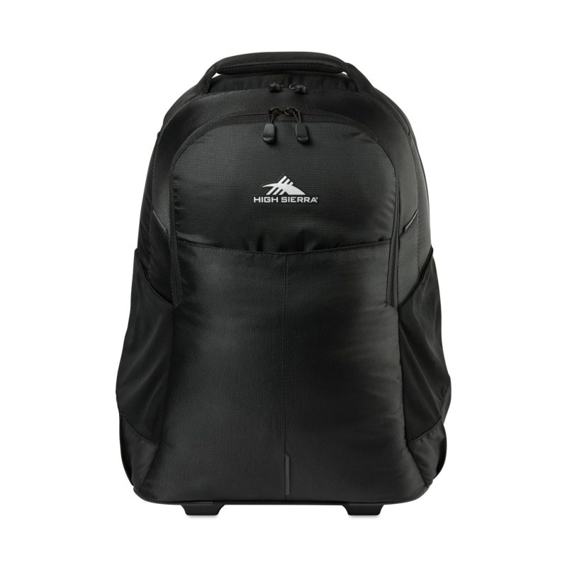High Sierra Powerglide Pro Wheeled Backpack - Black - 1