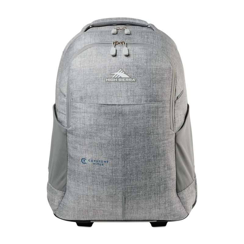 High Sierra Powerglide Pro Wheeled Backpack - Silver Heather