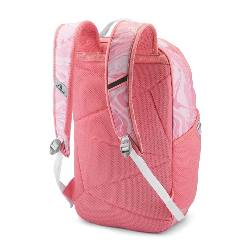 High Sierra Swoop SG Laptop Backpack - Pink Marble-Bubblegum Pink - 7
